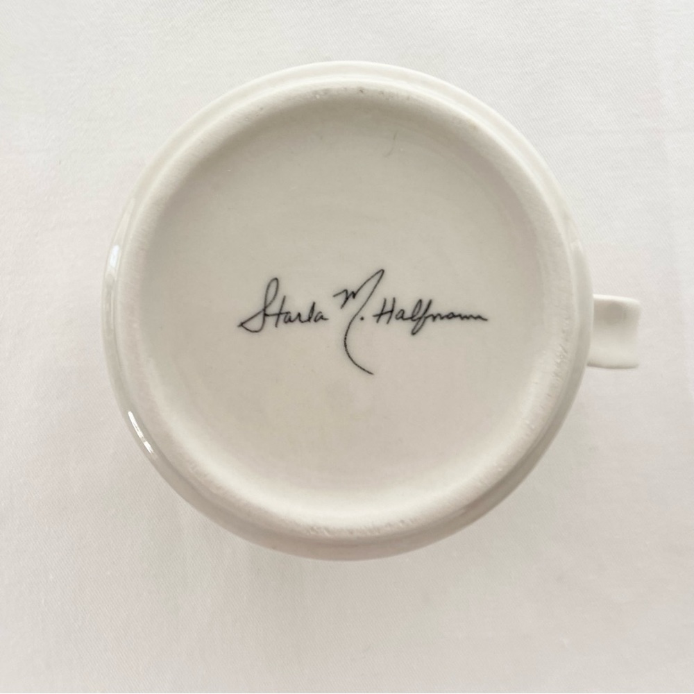Anthropologie Starla M. Halfmann Petal Palette Monogram “M” Mug - Picture 11 of 13